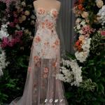 Váy cưới đi bàn corset hoa dáng cá RM02